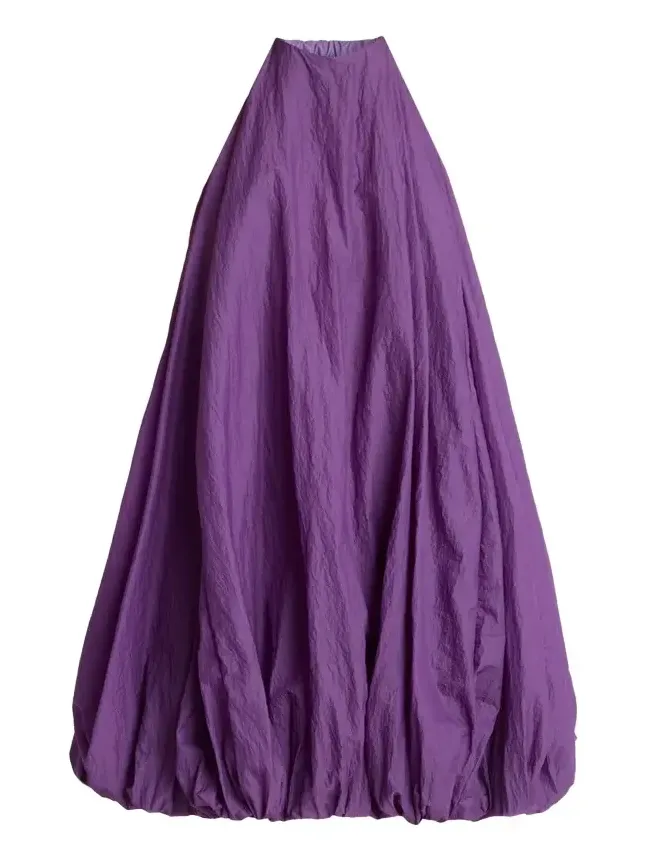 Halter Crinkle Balloon Mini Dress Halter Crinkle Balloon Mini Dress