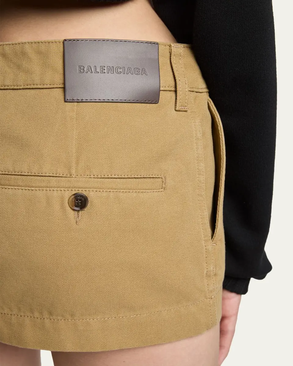 Balenciaga Cotton Canvas Mini Skirt | Thumbnail 5 Balenciaga Cotton Canvas Mini Skirt | Thumbnail 5