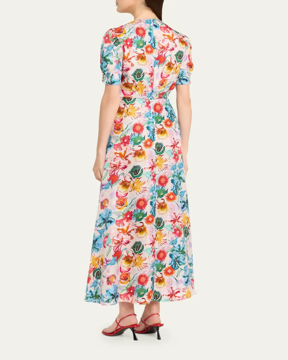 Saloni Lea Printed Long Dress | Thumbnail 3 Saloni Lea Printed Long Dress | Thumbnail 3