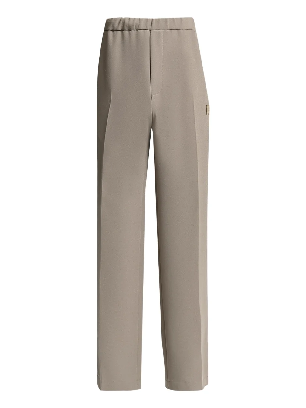 Men's Logo Patch Wide-Leg Stretch Trousers