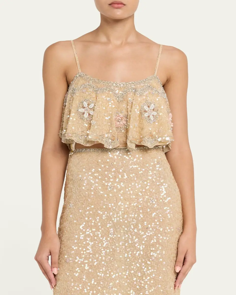 LoveShackFancy Sorwyn Embellished Crop Top | Thumbnail 4 LoveShackFancy Sorwyn Embellished Crop Top | Thumbnail 4