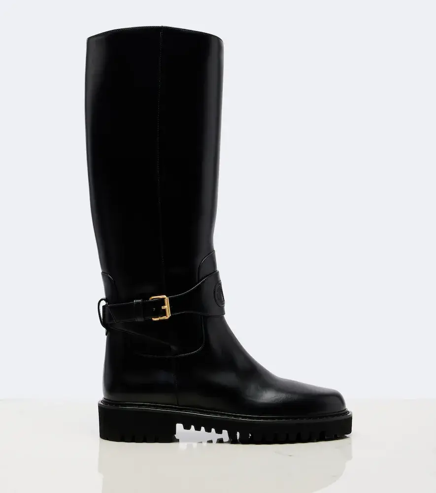 Valentino Garavani VLogo leather knee-high boots | Thumbnail 2 Valentino Garavani VLogo leather knee-high boots | Thumbnail 2