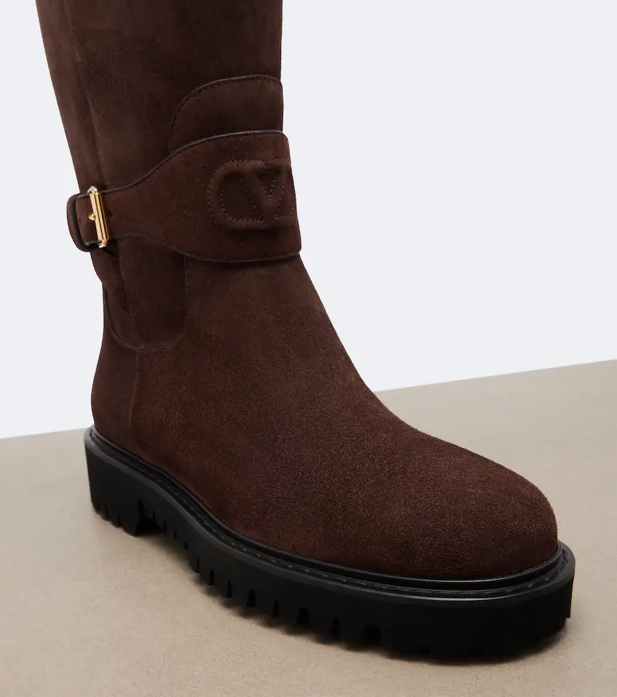 Valentino Garavani VLogo suede knee-high boots | Thumbnail 3