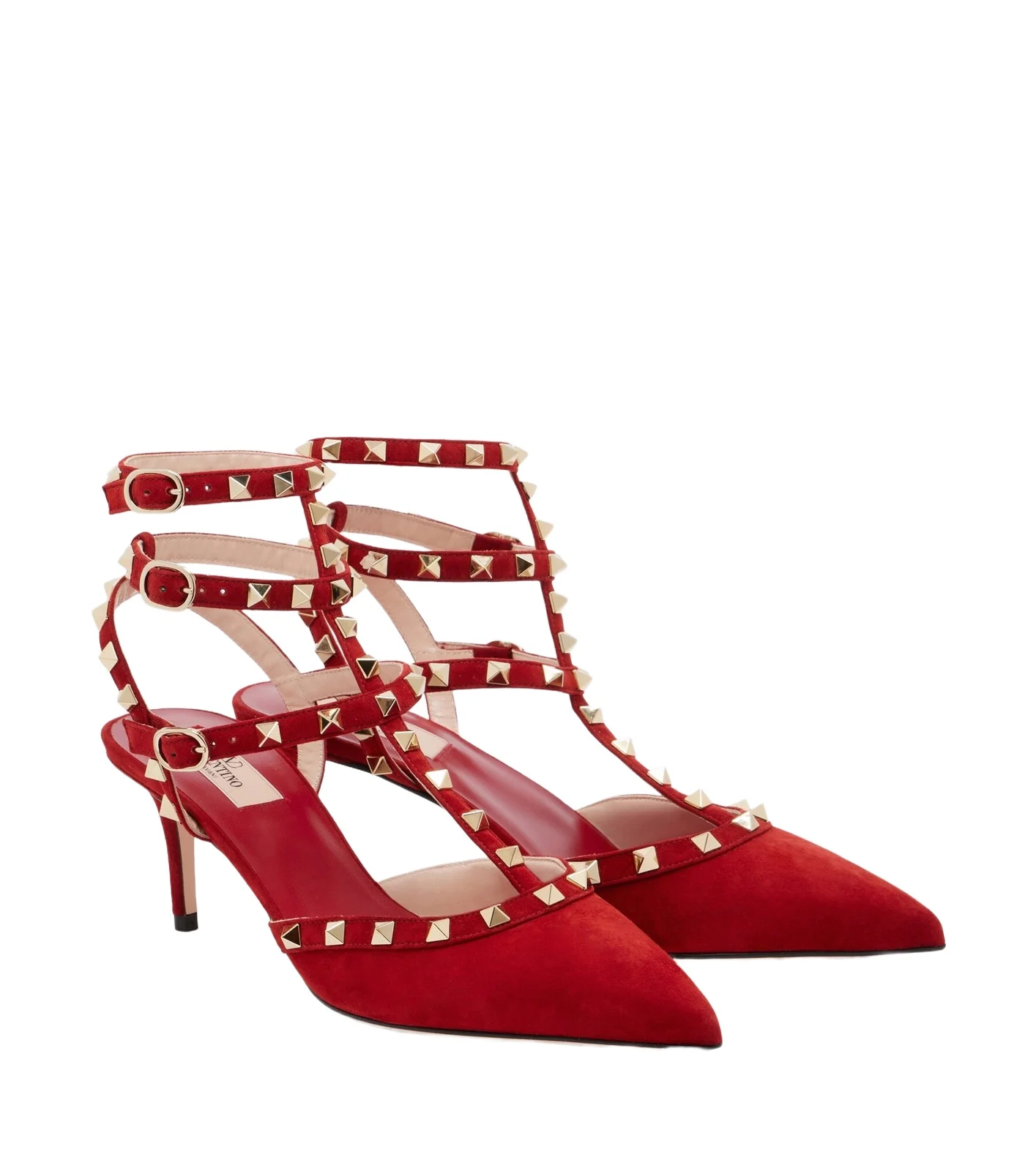 Rockstud suede pumps