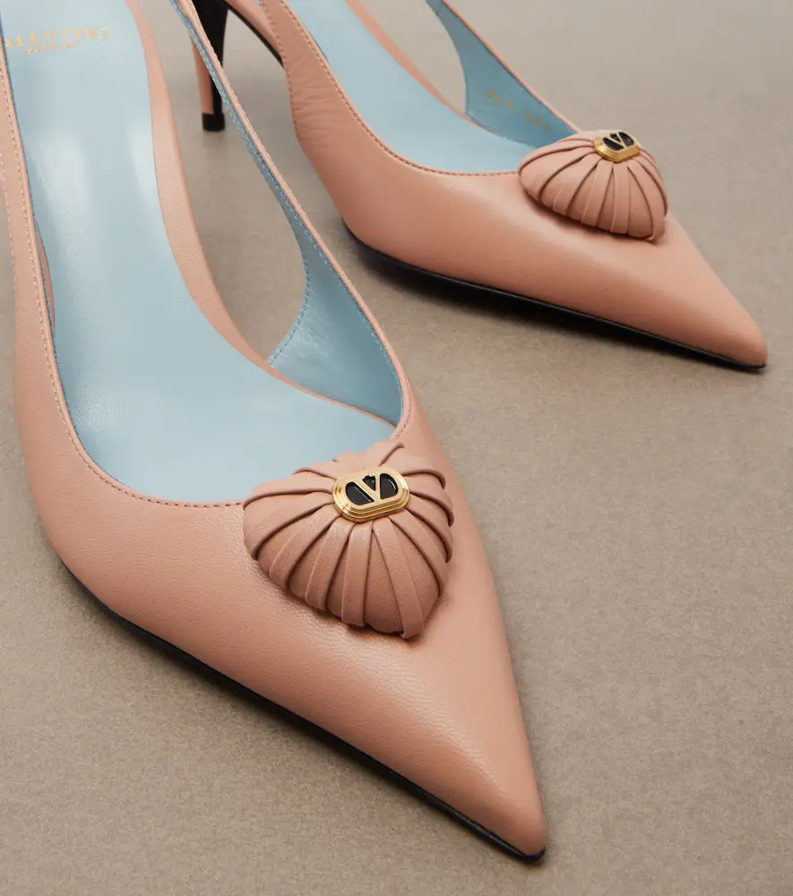 Valentino Garavani Caur Royal leather slingback pumps | Thumbnail 2