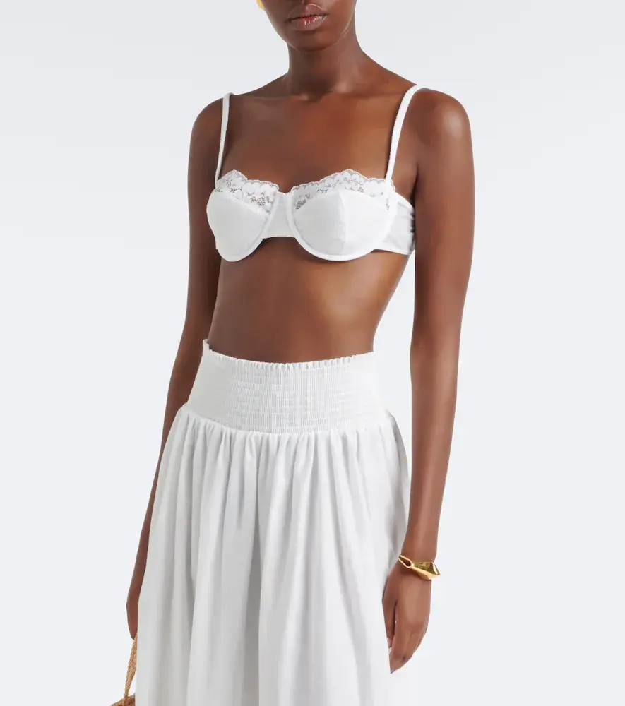 Montce Lace-trimmed cotton bra top | Thumbnail 2 Montce Lace-trimmed cotton bra top | Thumbnail 2