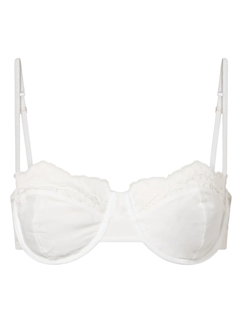 Lace-trimmed cotton bra top Lace-trimmed cotton bra top