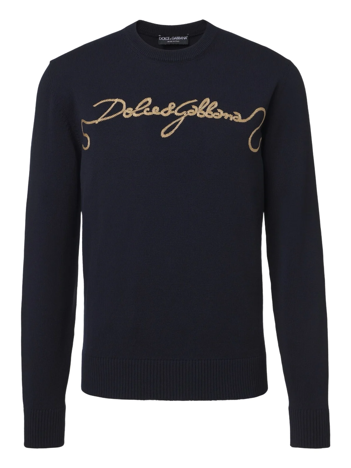 Embroidered virgin wool sweater