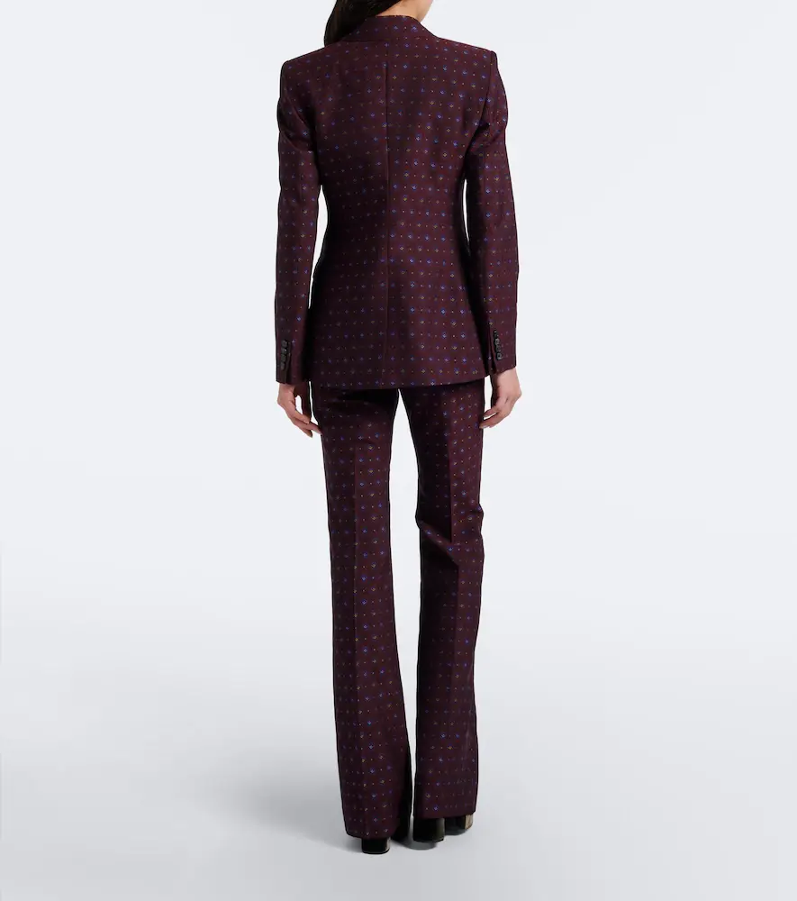 Etro Floral jacquard wool and cotton flared pants | Thumbnail 3 Etro Floral jacquard wool and cotton flared pants | Thumbnail 3