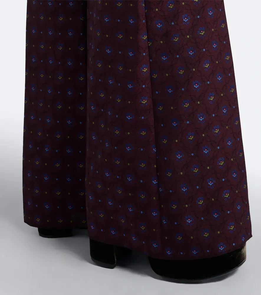 Etro Floral jacquard wool and cotton flared pants | Thumbnail 5 Etro Floral jacquard wool and cotton flared pants | Thumbnail 5