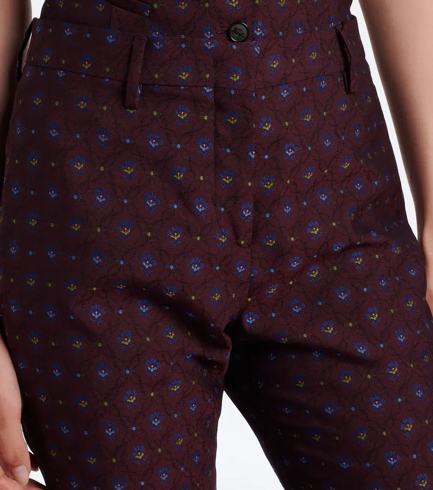 Etro Floral jacquard wool and cotton flared pants | Thumbnail 6 Etro Floral jacquard wool and cotton flared pants | Thumbnail 6