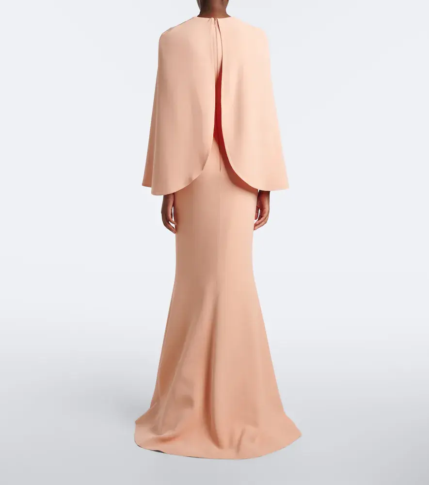 Elie Saab Embellished caped cady gown | Thumbnail 4