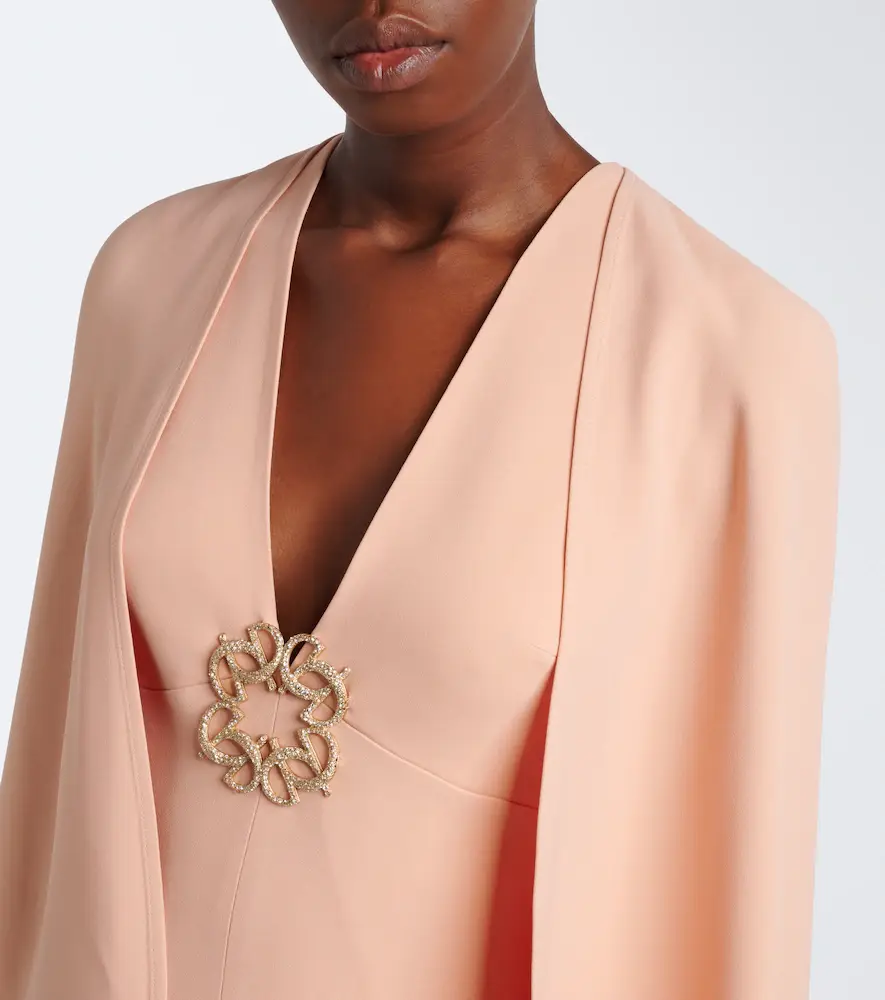 Elie Saab Embellished caped cady gown | Thumbnail 5