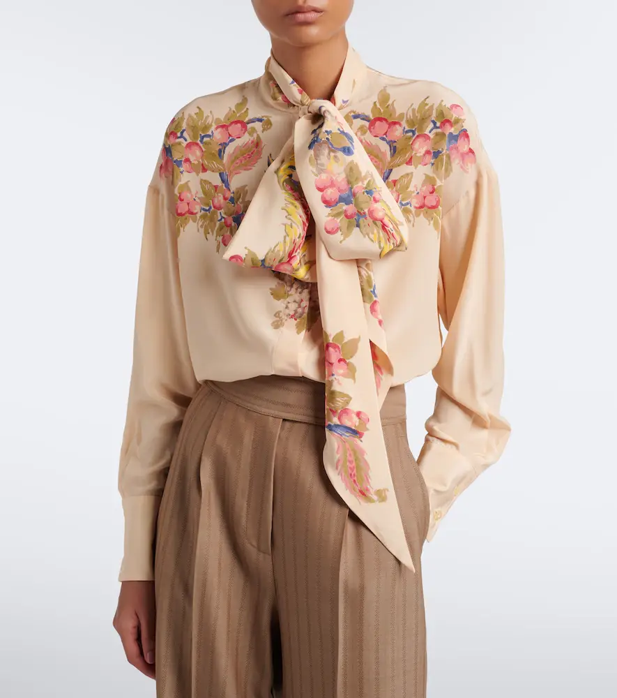 Etro Floral silk crêpe de chine blouse | Thumbnail 4 Etro Floral silk crêpe de chine blouse | Thumbnail 4
