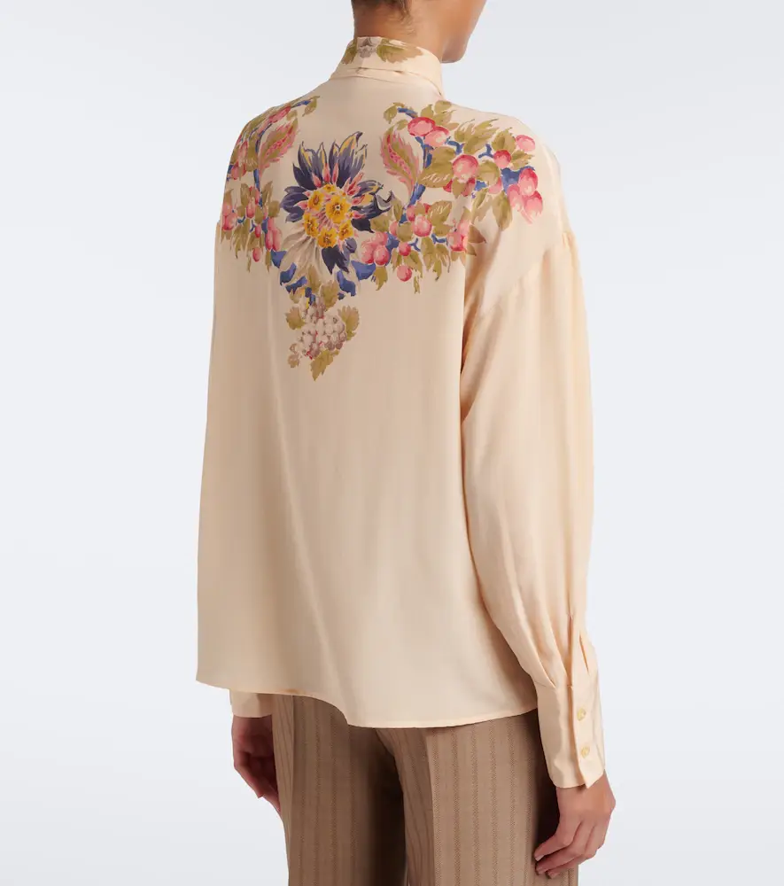 Etro Floral silk crêpe de chine blouse | Thumbnail 5 Etro Floral silk crêpe de chine blouse | Thumbnail 5