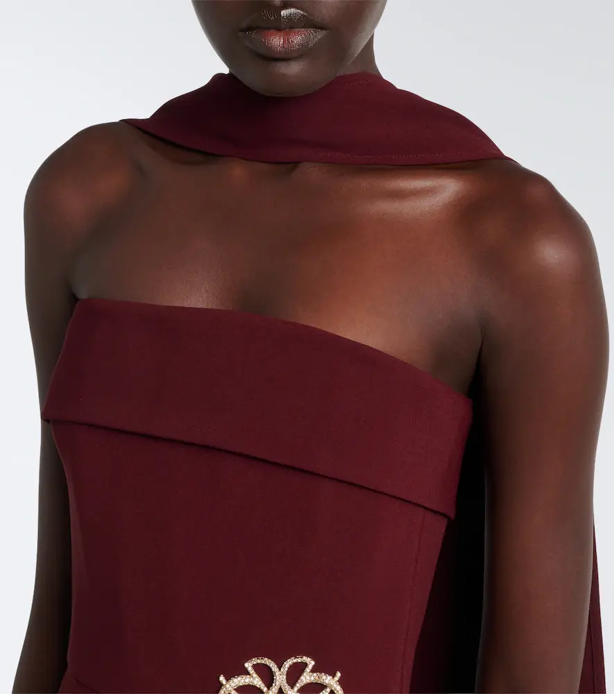 Elie Saab Scarf-detail embellished draped cady gown | Thumbnail 7 Elie Saab Scarf-detail embellished draped cady gown | Thumbnail 7