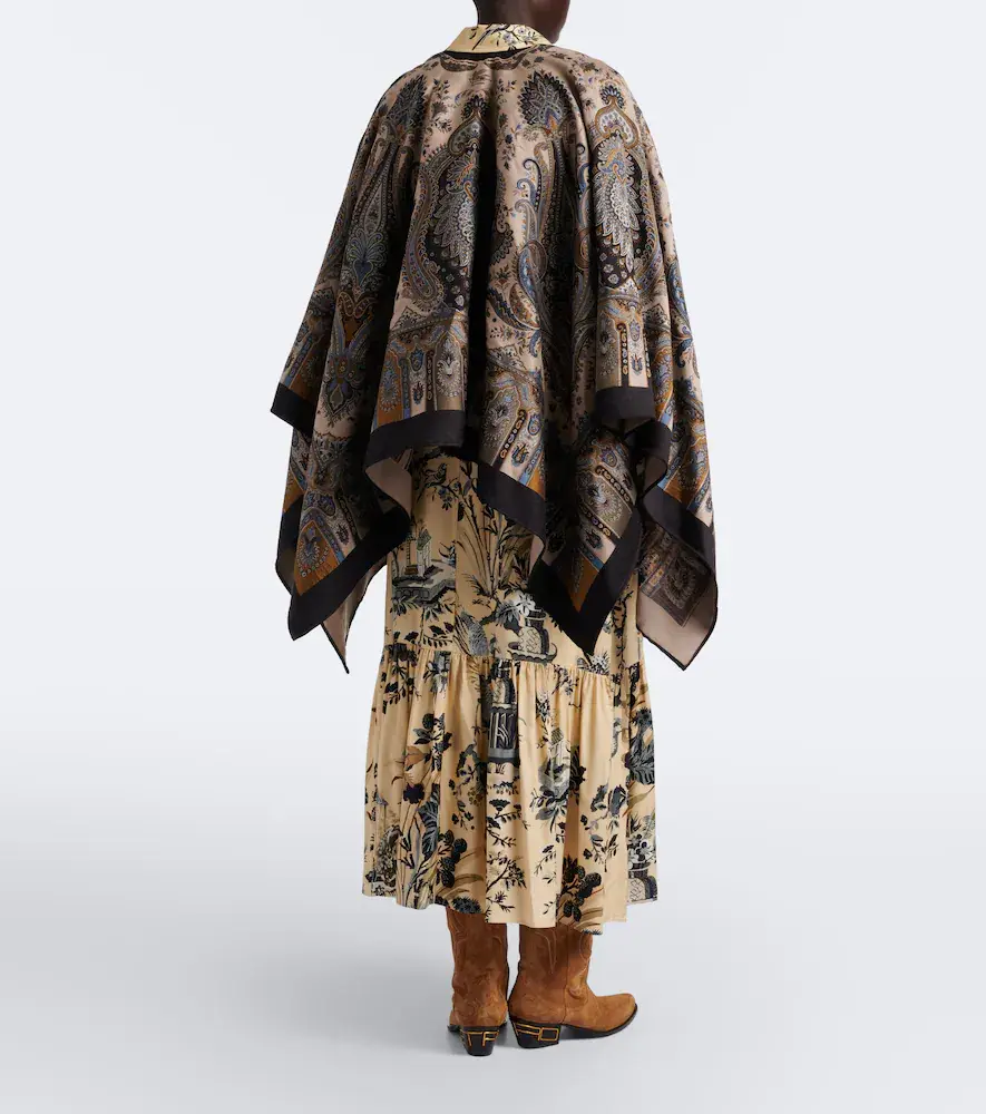 Etro Paisley jacquard wool-blend shawl | Thumbnail 6