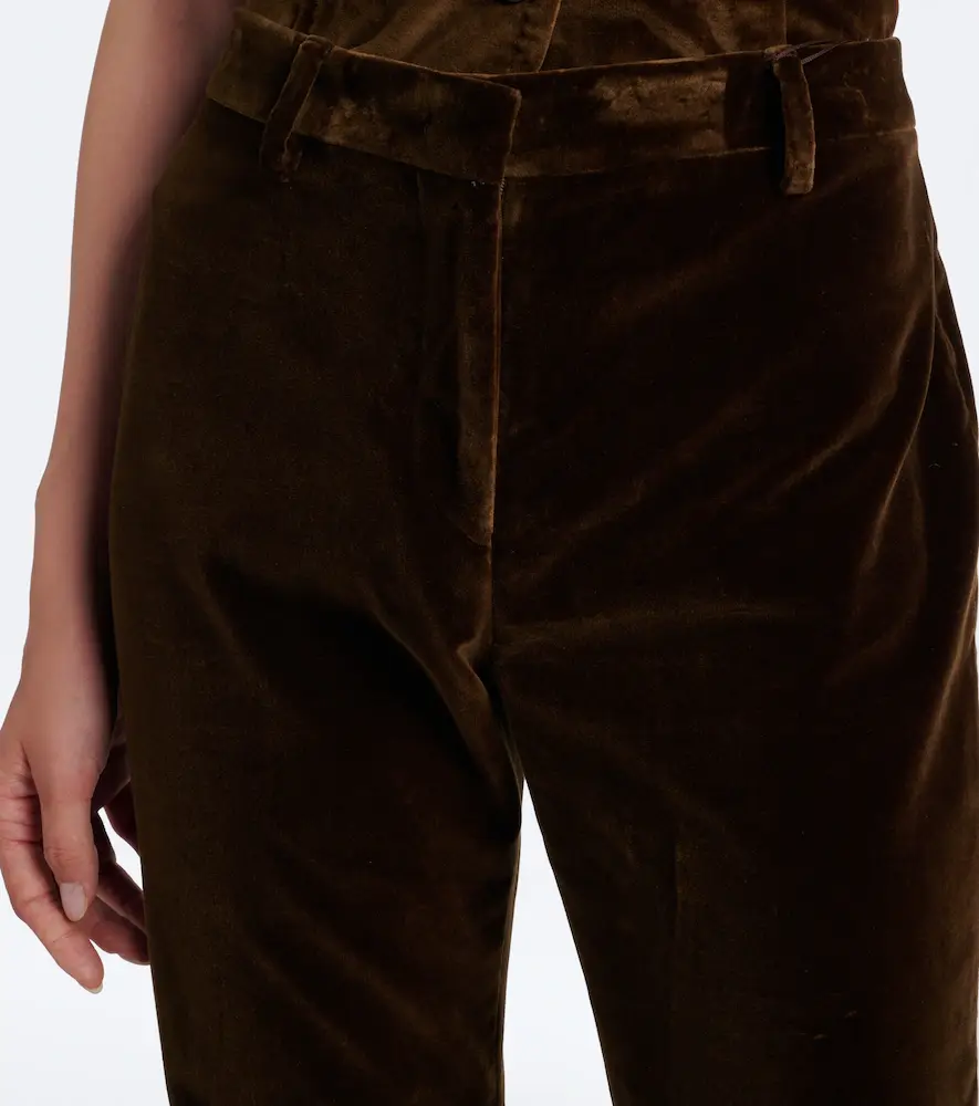 Etro Cotton velvet flared pants | Thumbnail 3 Etro Cotton velvet flared pants | Thumbnail 3