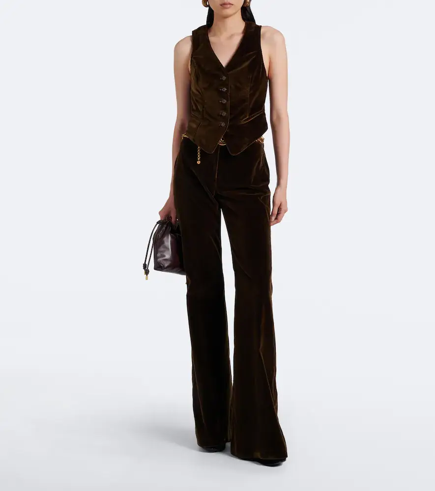 Etro Cotton velvet flared pants | Thumbnail 5 Etro Cotton velvet flared pants | Thumbnail 5