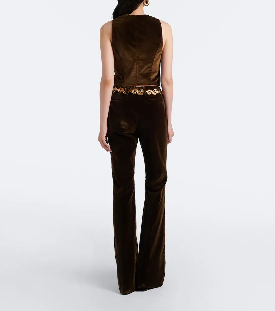 Etro Cotton velvet flared pants | Thumbnail 6 Etro Cotton velvet flared pants | Thumbnail 6