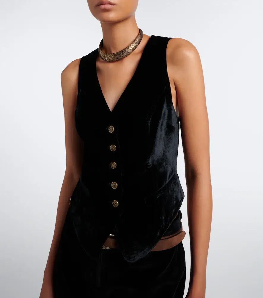 Etro Pegaso velvet vest | Thumbnail 4 Etro Pegaso velvet vest | Thumbnail 4