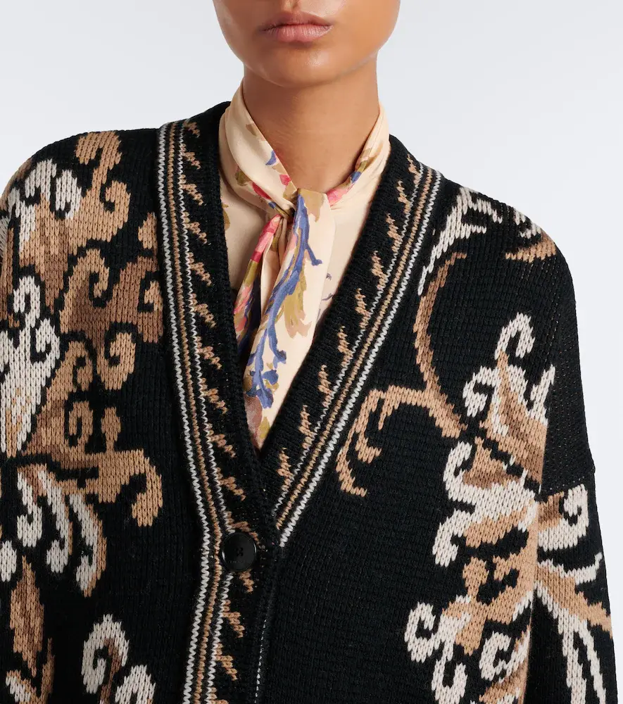 Etro Jacquard wool cardigan | Thumbnail 5
