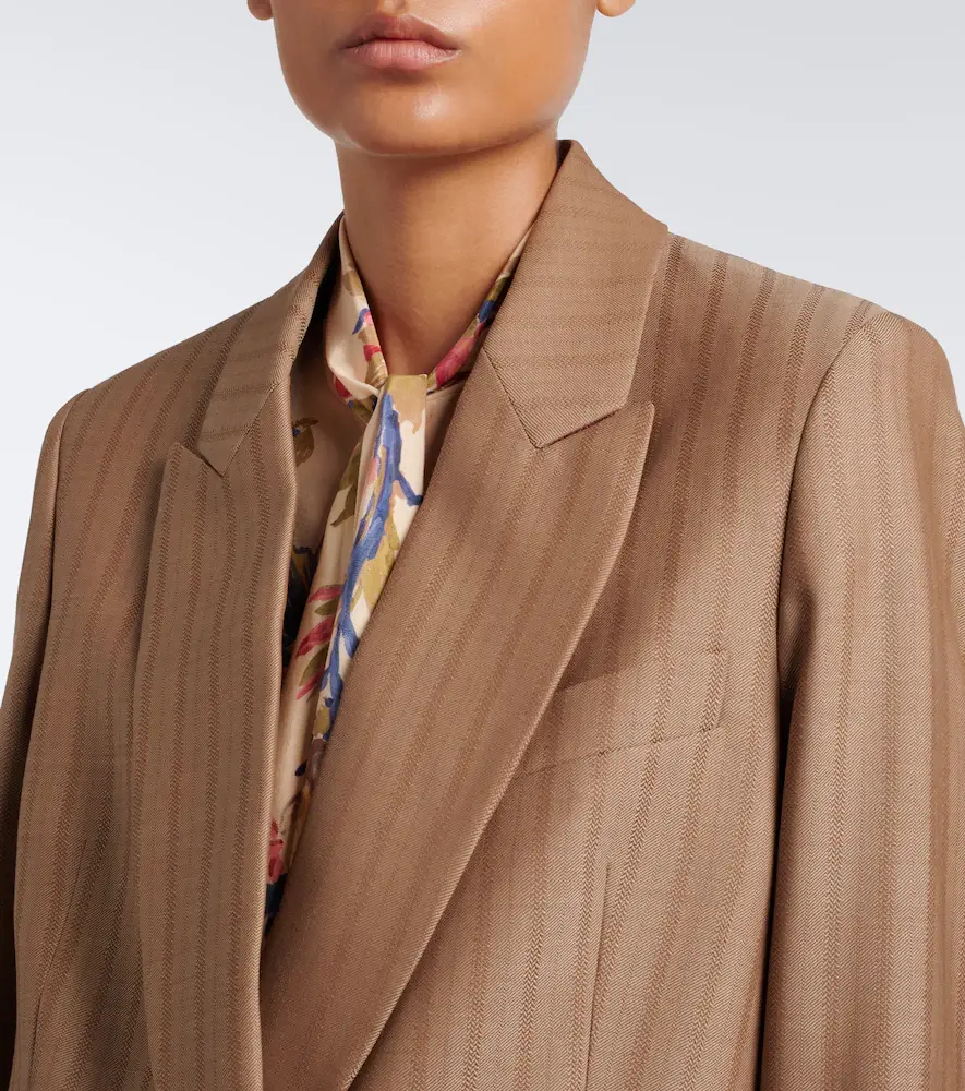 Etro Striped double-breasted wool blazer | Thumbnail 3