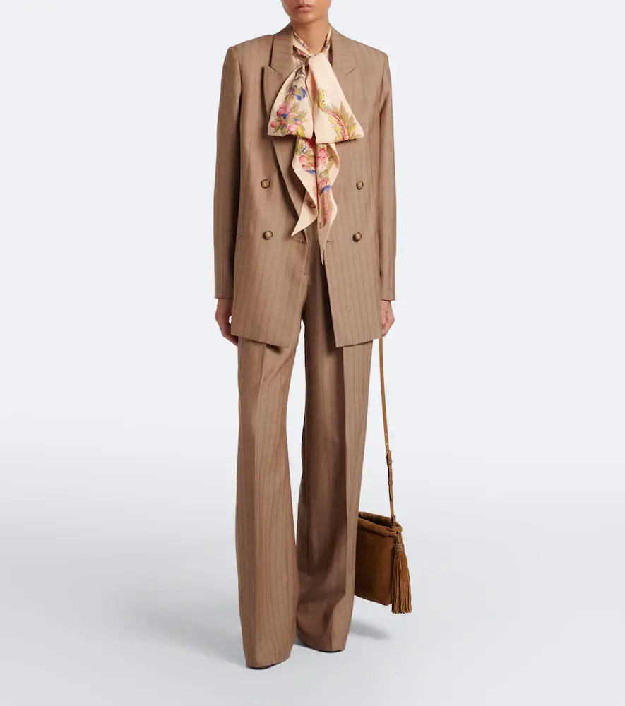 Etro Striped double-breasted wool blazer | Thumbnail 4