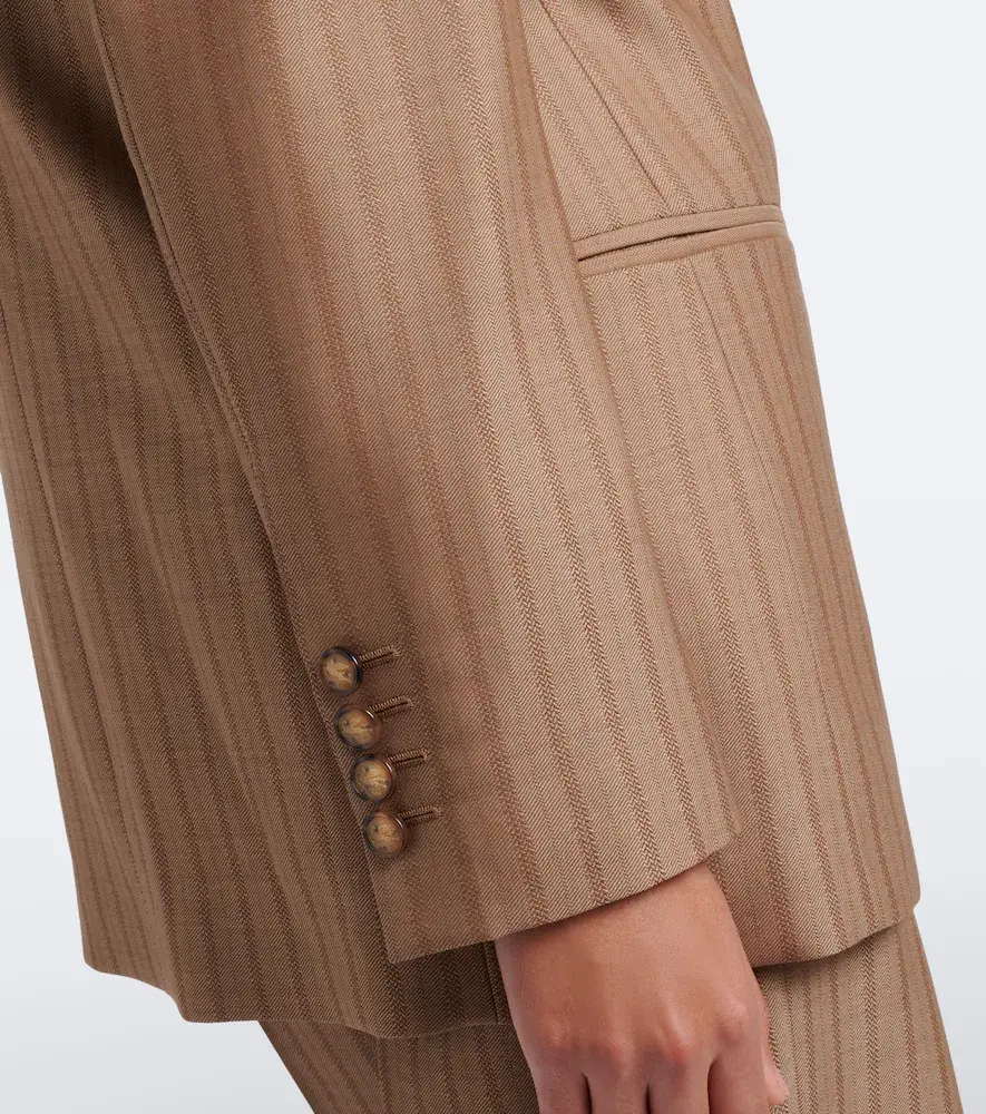 Etro Striped double-breasted wool blazer | Thumbnail 5