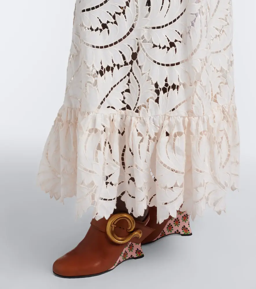 Etro Belted giupure lace cotton maxi dress | Thumbnail 4 Etro Belted giupure lace cotton maxi dress | Thumbnail 4