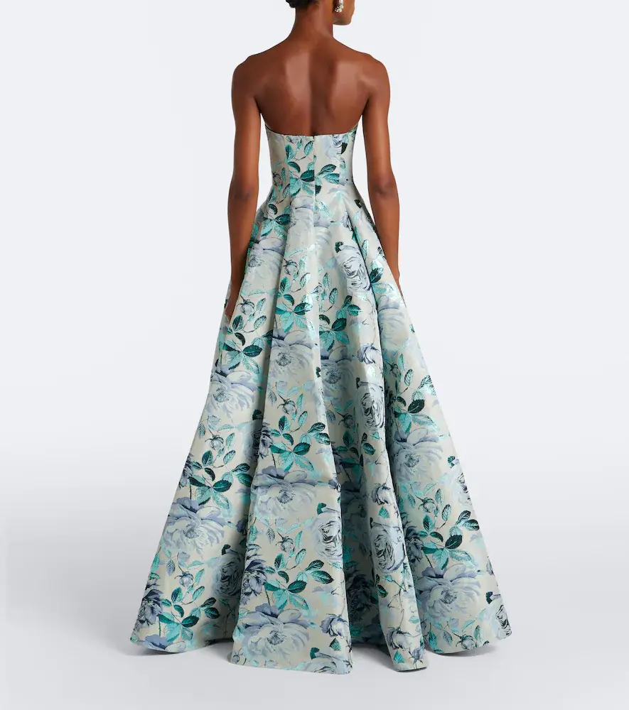 Markarian Laila floral brocade bustier gown | Thumbnail 2