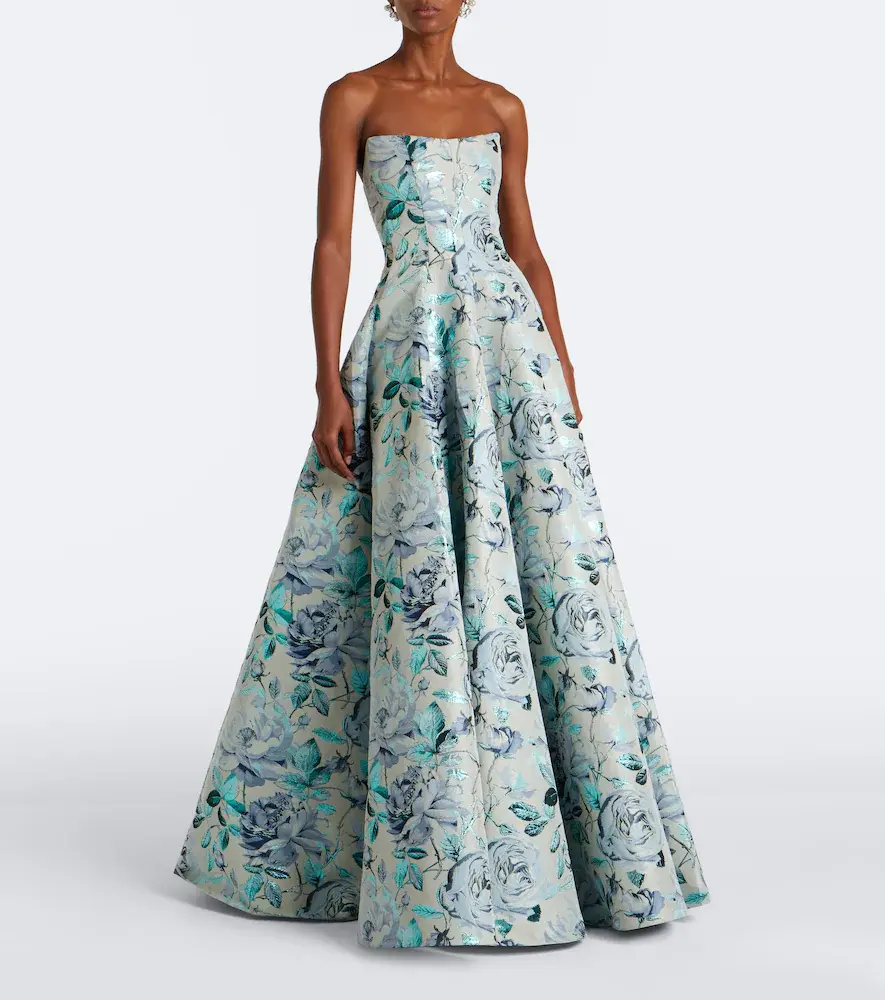 Markarian Laila floral brocade bustier gown | Thumbnail 3