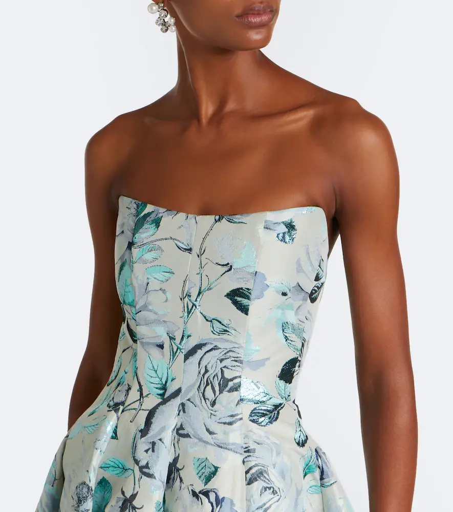 Markarian Laila floral brocade bustier gown | Thumbnail 4