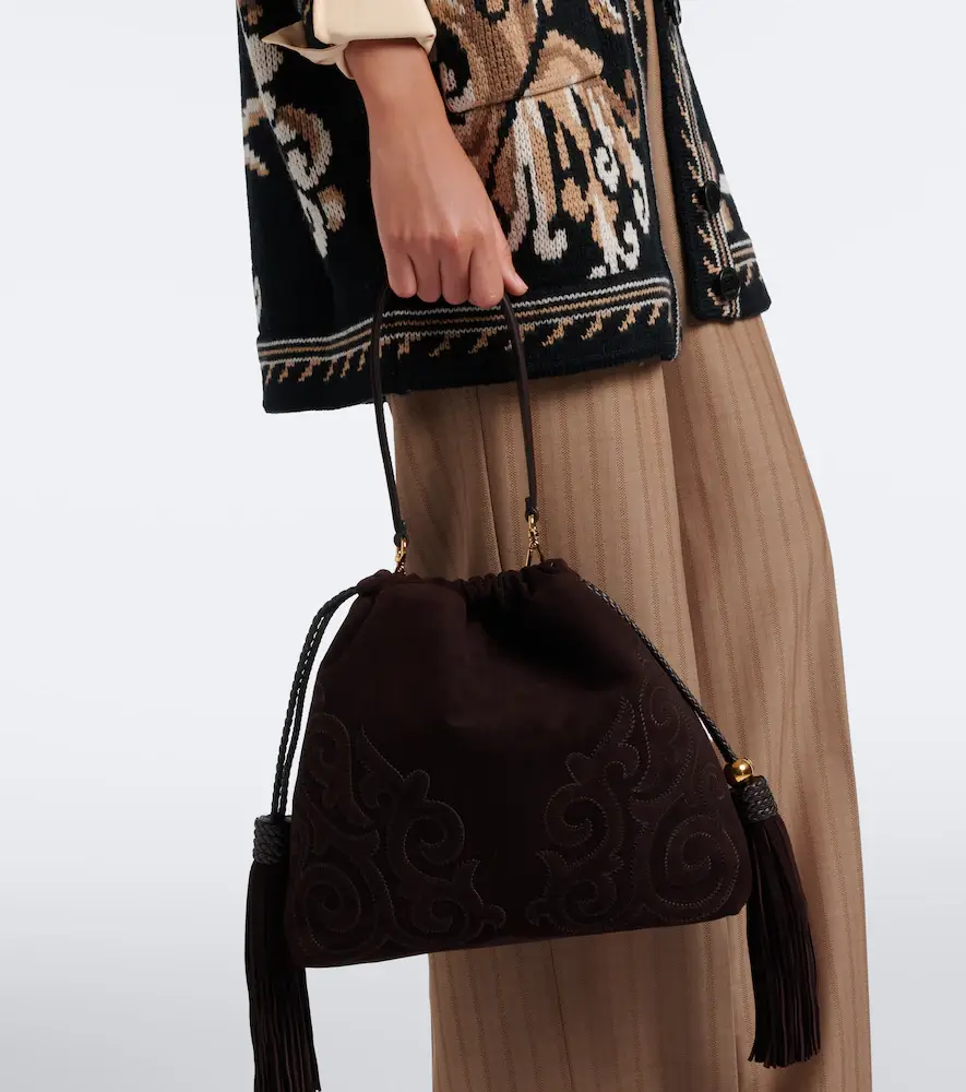 Etro Kalispera Medium suede shoulder bag | Thumbnail 6