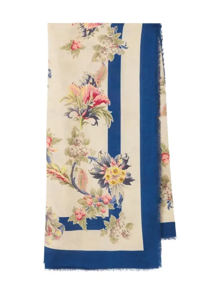 Floral modal and cashmere scarf Floral modal and cashmere scarf