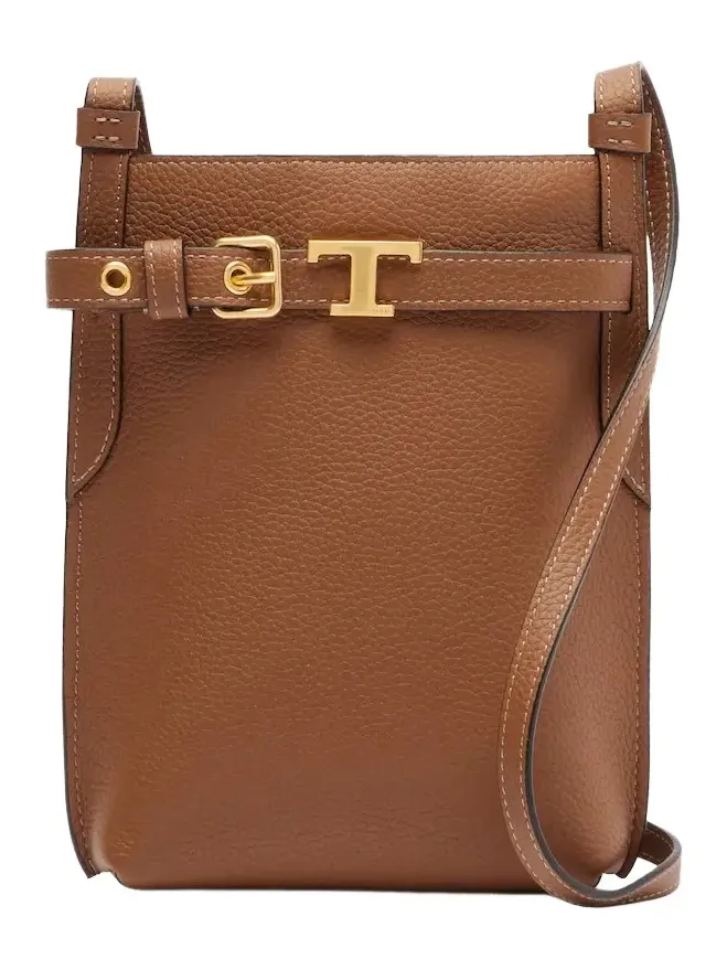 T Timeless leather phone pouch