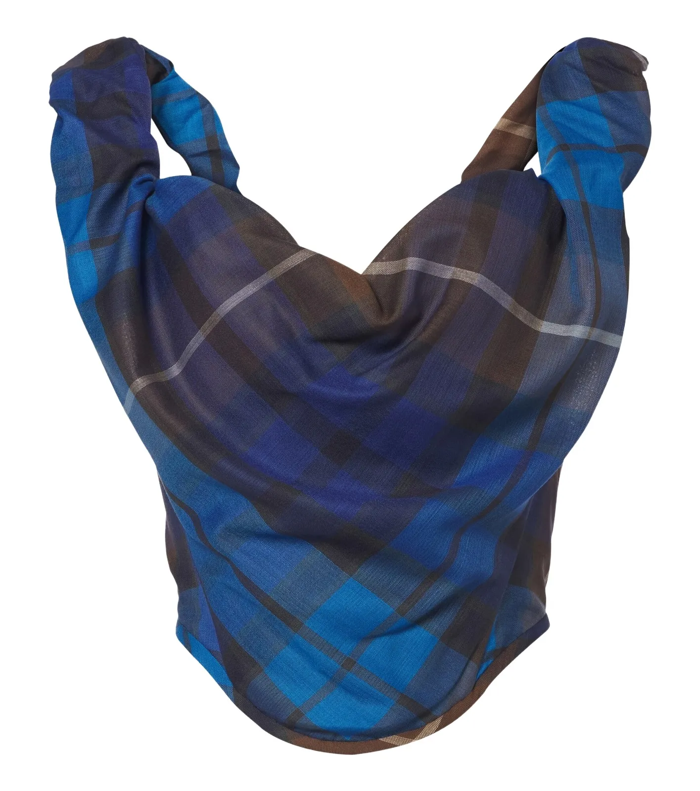 Vivienne Westwood Sunday plaid wool bustier top