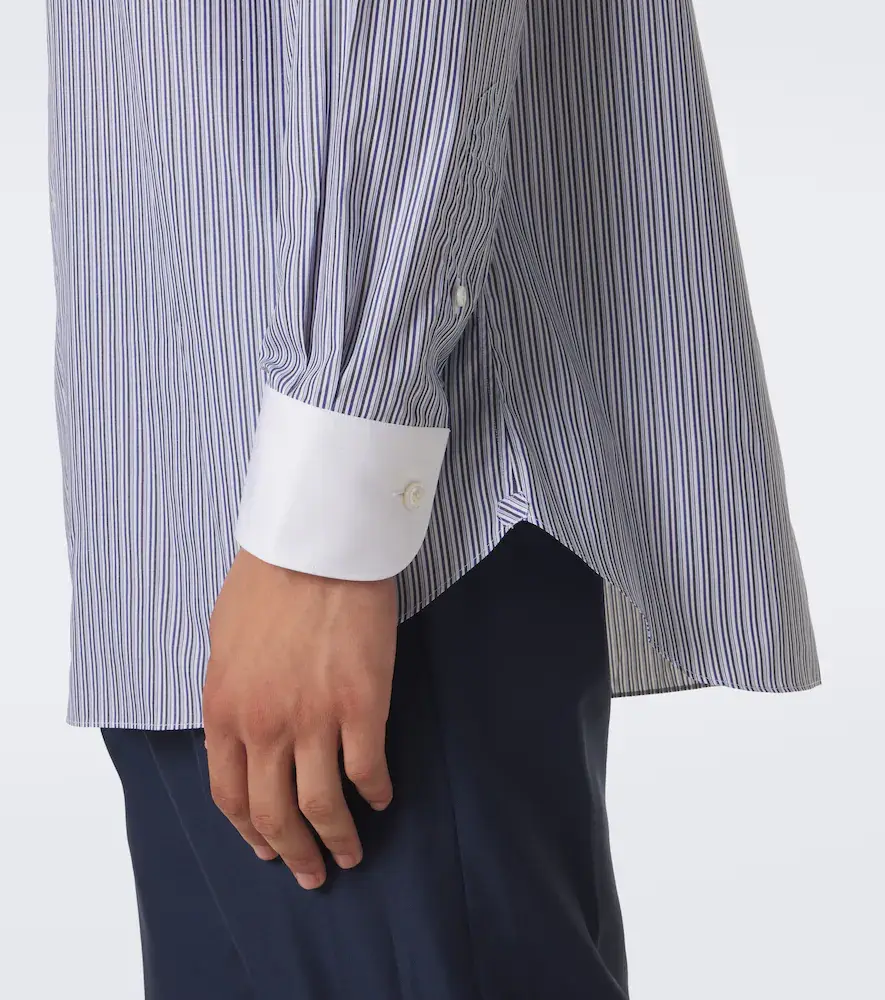 Brioni William striped cotton poplin shirt | Thumbnail 4 Brioni William striped cotton poplin shirt | Thumbnail 4
