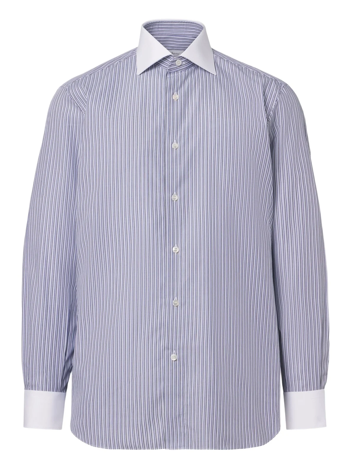 Brioni William striped cotton poplin shirt