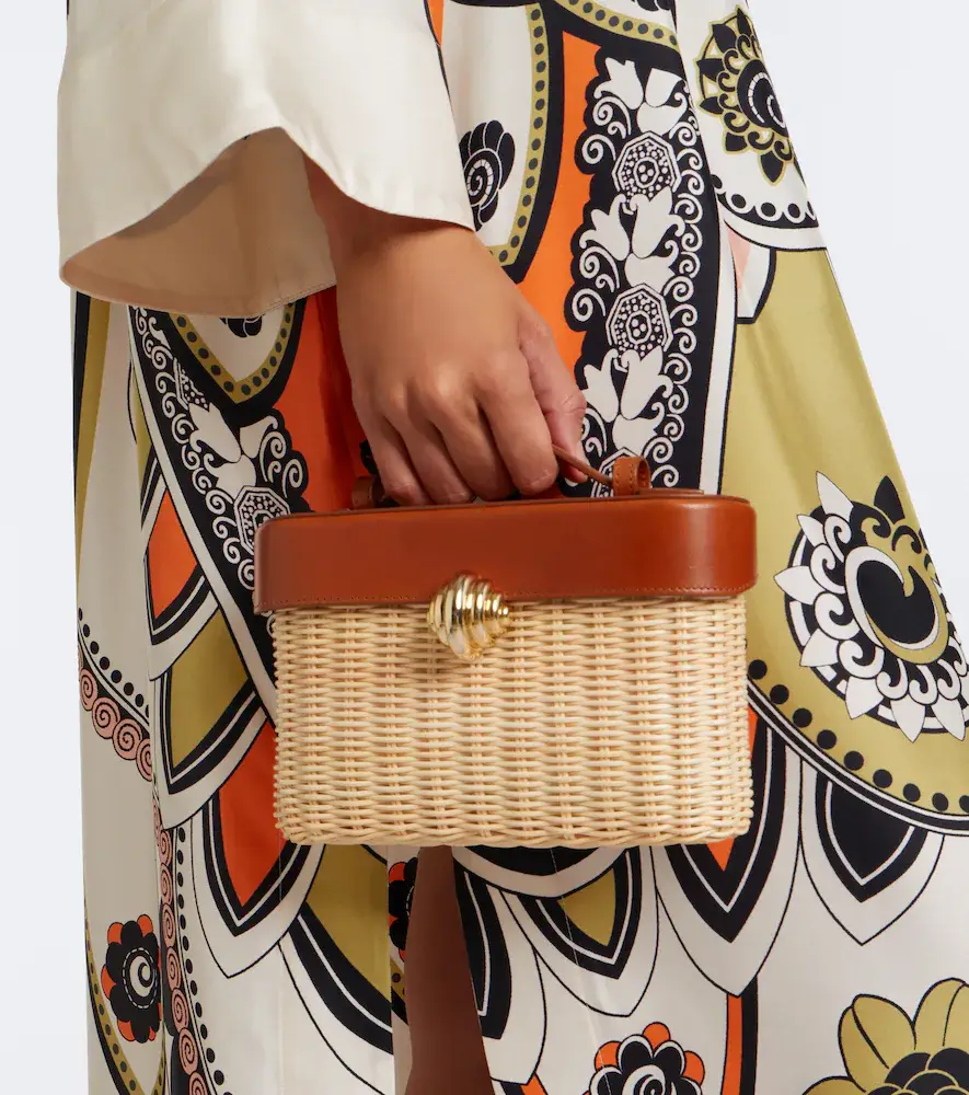 Aquazzura Belgravia leather-trimmed wicker vanity bag | Thumbnail 5 Aquazzura Belgravia leather-trimmed wicker vanity bag | Thumbnail 5