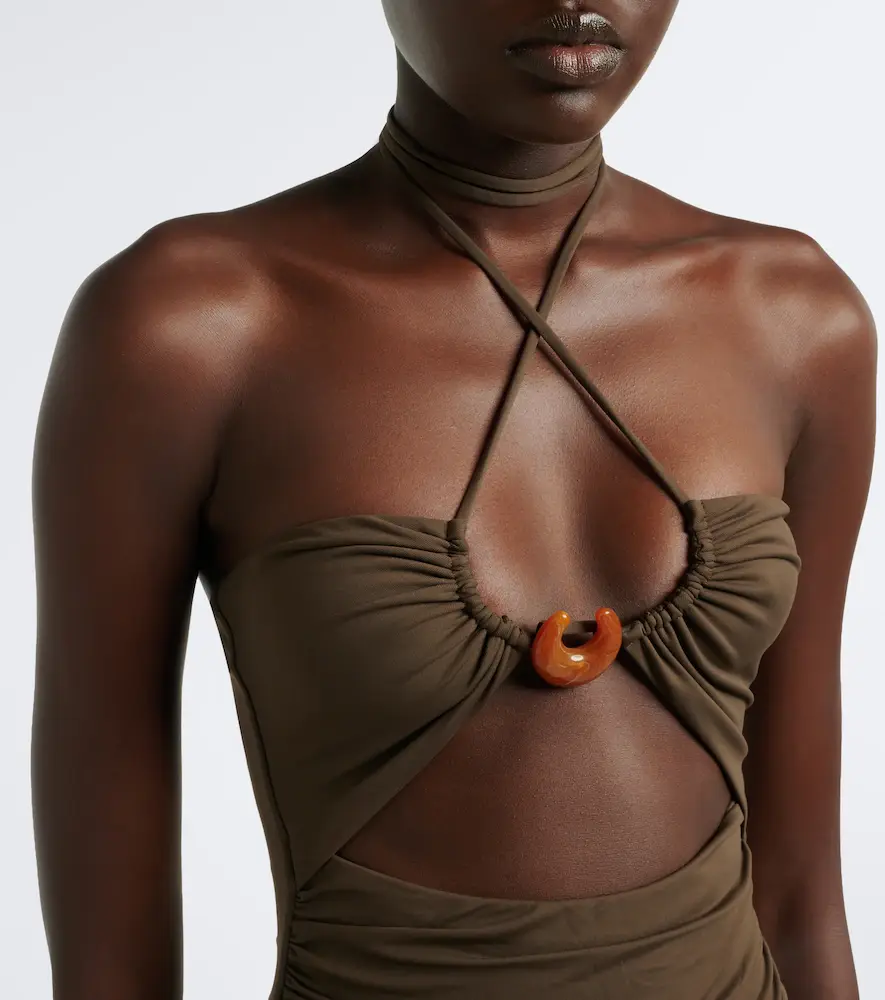 Magda Butrym Ruched halterneck swimsuit | Thumbnail 2 Magda Butrym Ruched halterneck swimsuit | Thumbnail 2