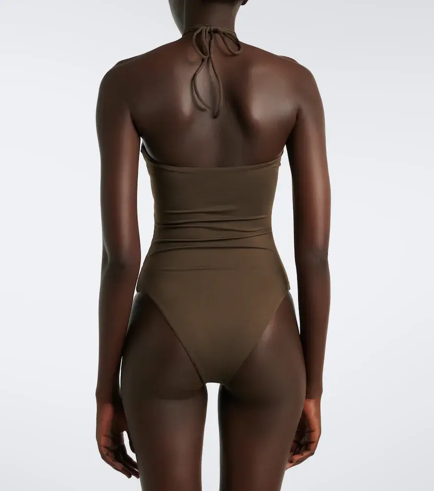 Magda Butrym Ruched halterneck swimsuit | Thumbnail 4 Magda Butrym Ruched halterneck swimsuit | Thumbnail 4