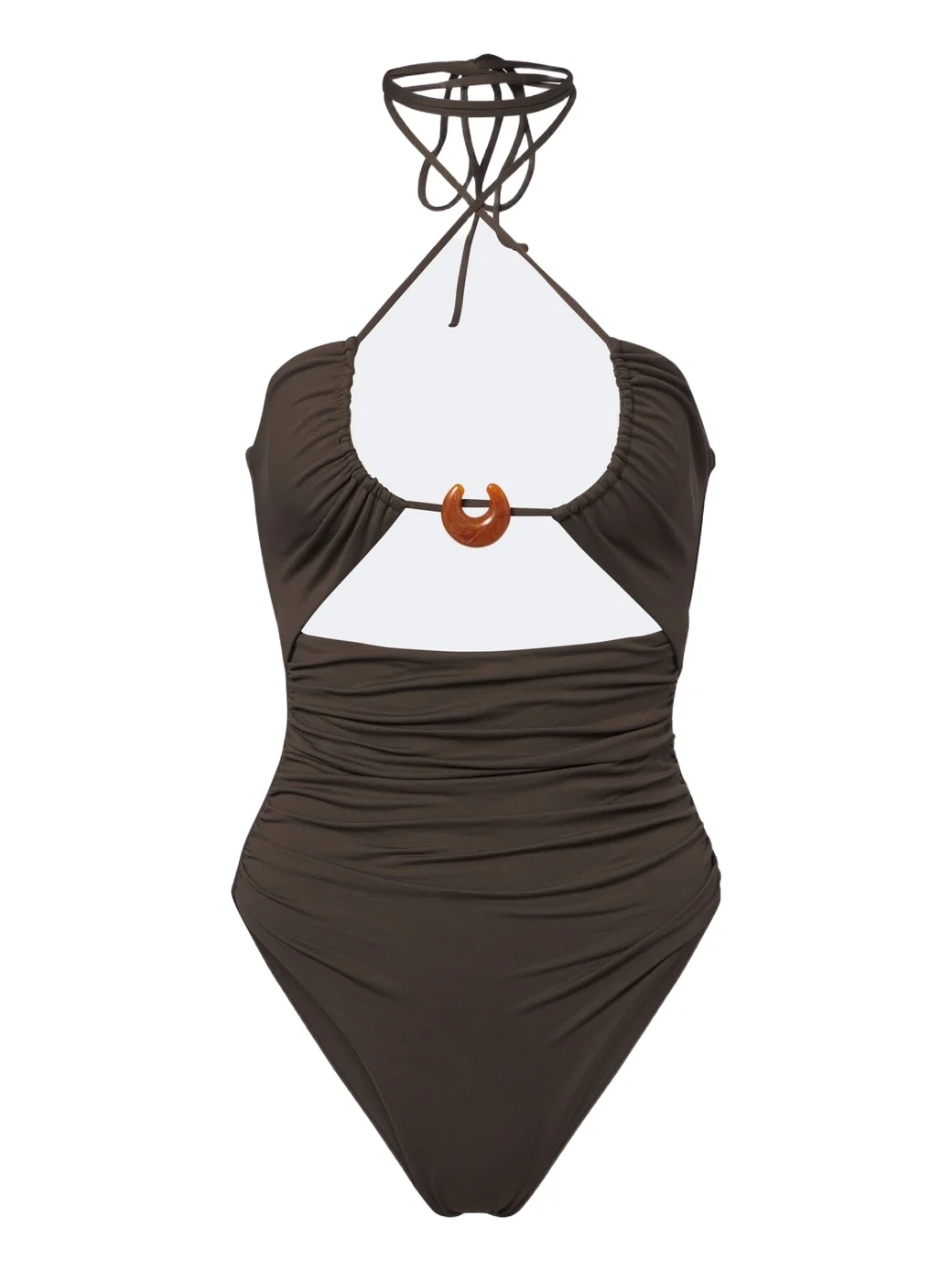 Magda Butrym Ruched halterneck swimsuit