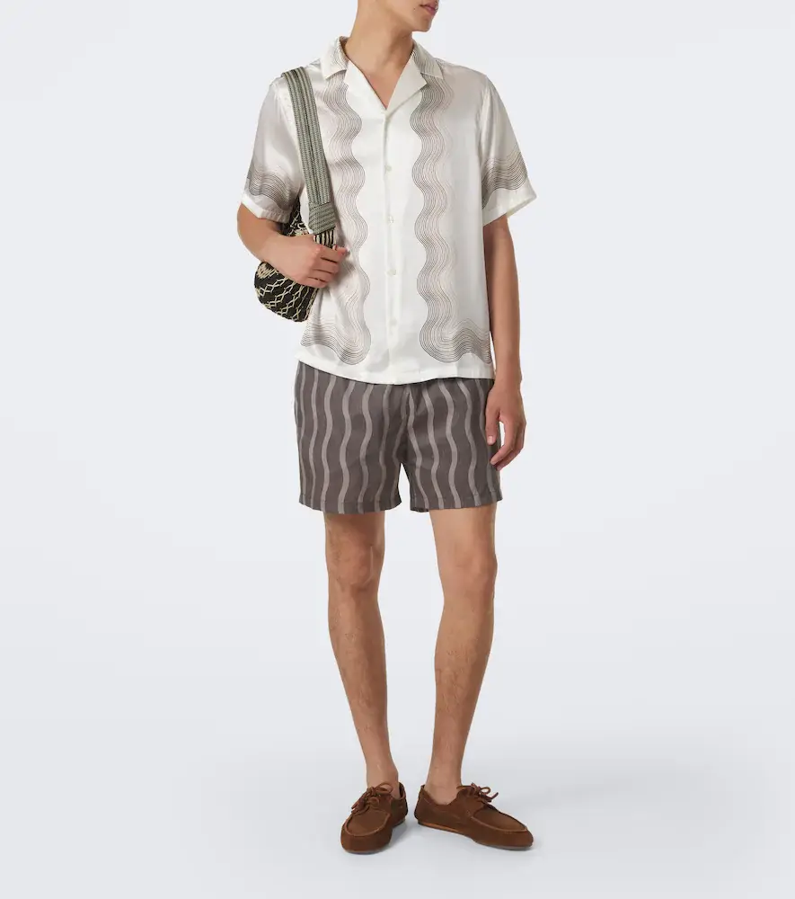 Frescobol Carioca Printed silk bowling shirt | Thumbnail 2