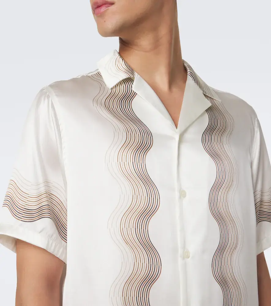 Frescobol Carioca Printed silk bowling shirt | Thumbnail 4
