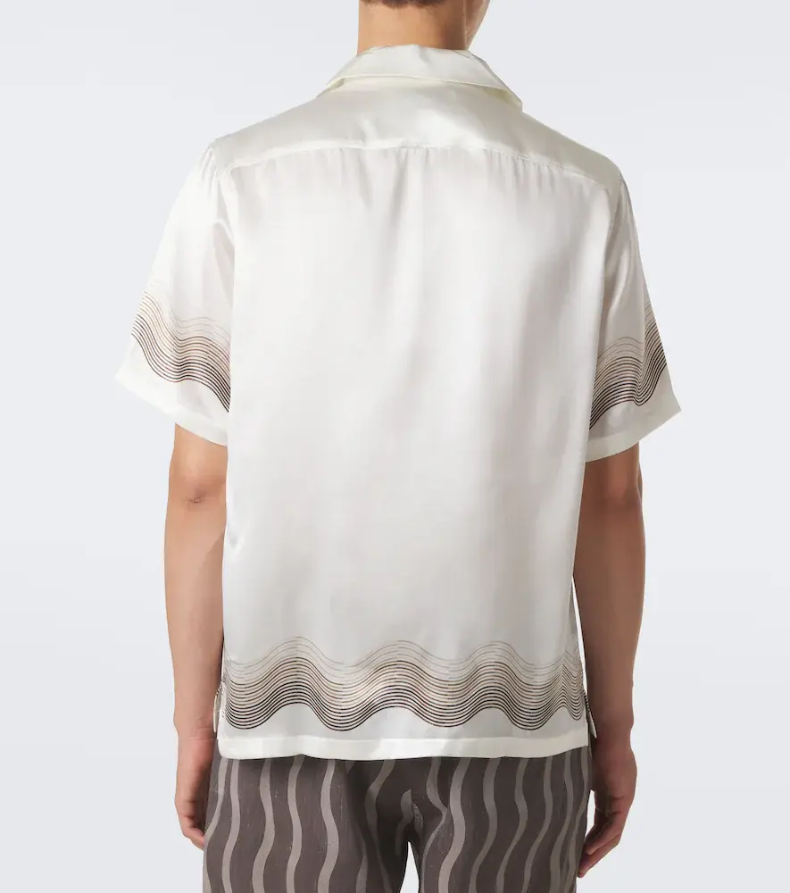 Frescobol Carioca Printed silk bowling shirt | Thumbnail 5