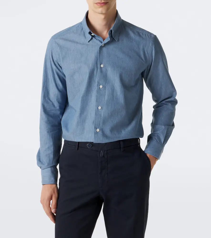 Slowear Cotton chambray shirt | Thumbnail 3