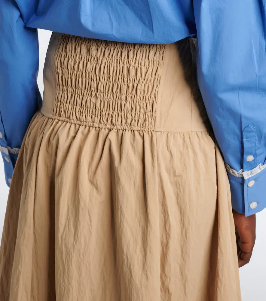 Ganni Gathered cotton-blend maxi skirt | Thumbnail 2 Ganni Gathered cotton-blend maxi skirt | Thumbnail 2