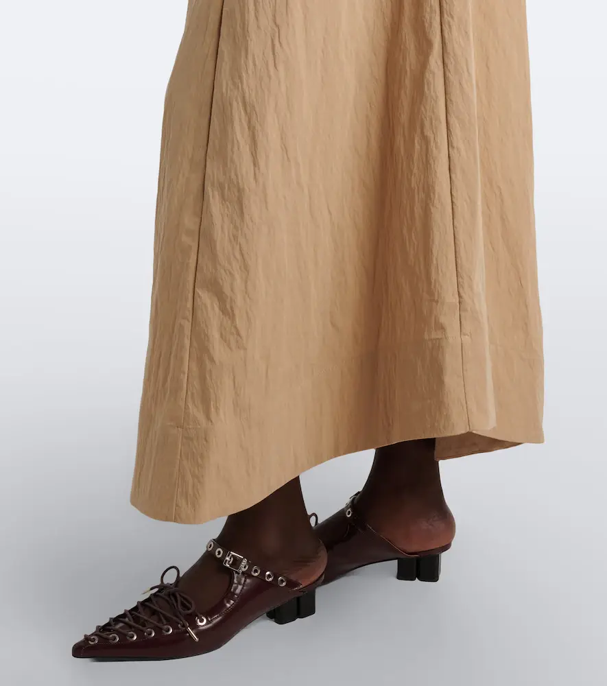 Ganni Gathered cotton-blend maxi skirt | Thumbnail 6 Ganni Gathered cotton-blend maxi skirt | Thumbnail 6