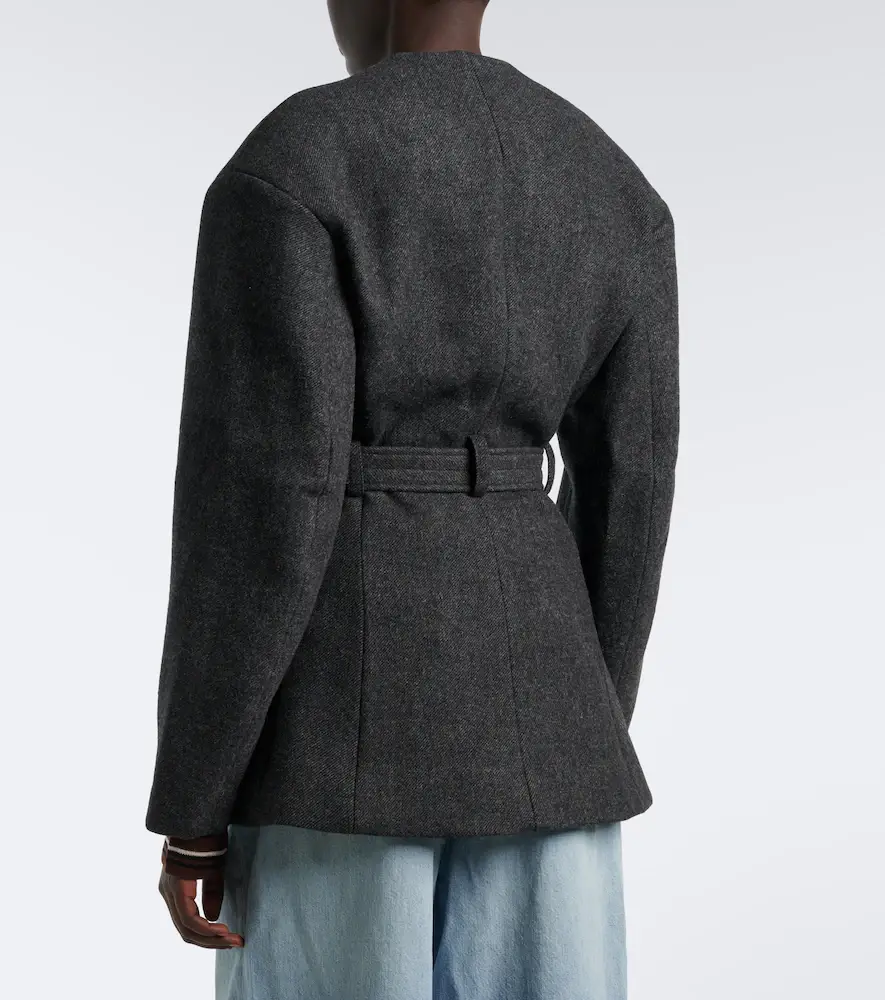 Ganni Belted wool and cashmere-blend blazer | Thumbnail 7 Ganni Belted wool and cashmere-blend blazer | Thumbnail 7
